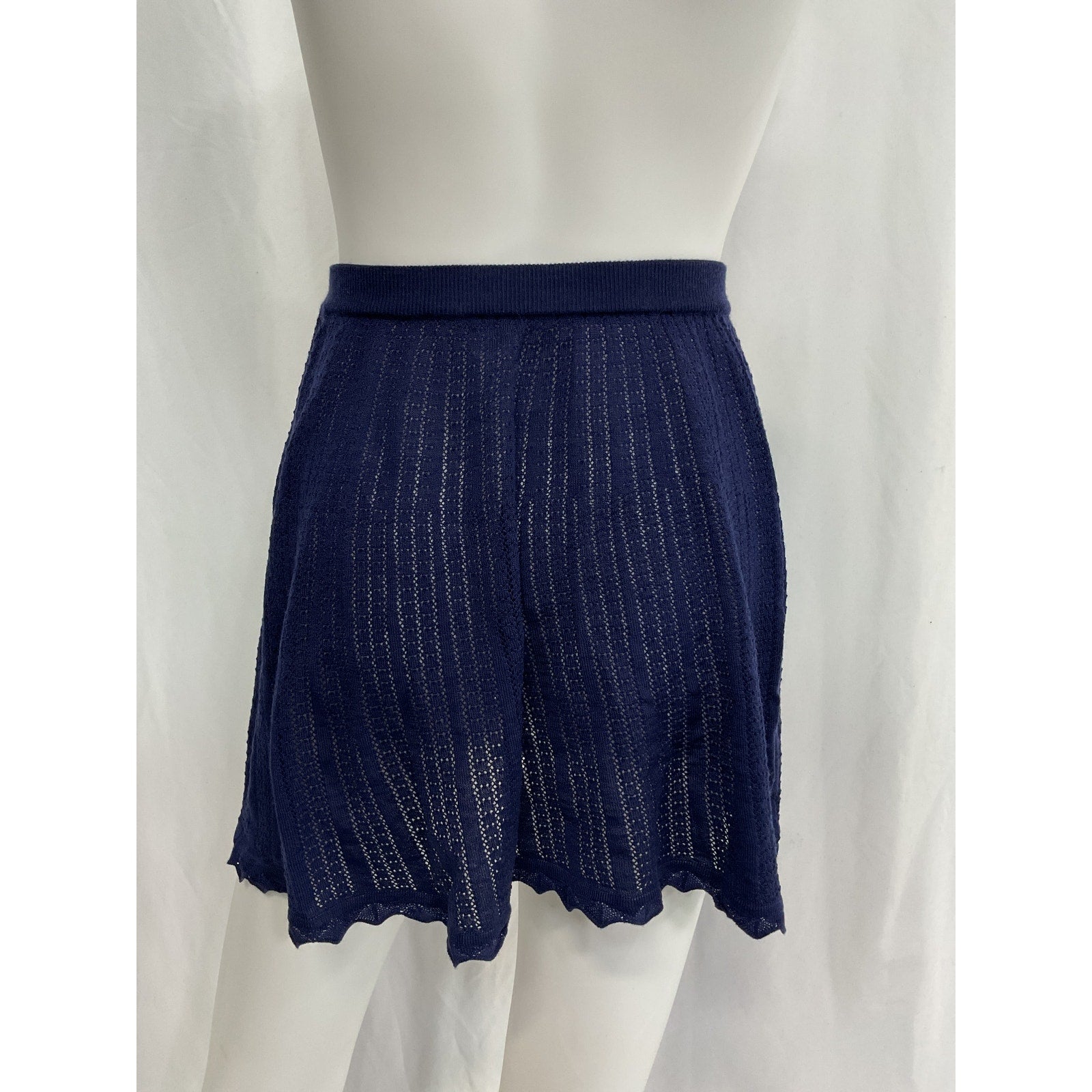 Alessandra Blue 'Rich' Sheer Mini Skirt Size 36