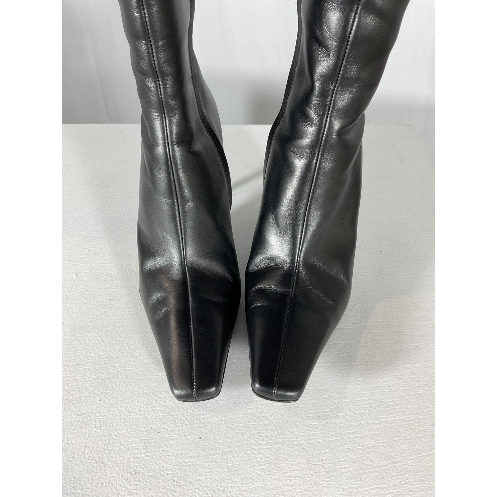 The Row 'Shrimpton' Black Leather Ankle Boots Size 9