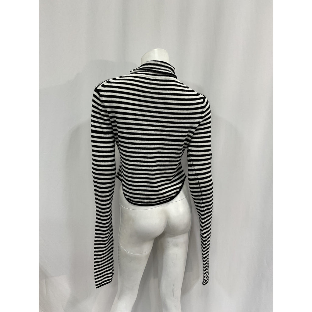 Helsa 'Alva' Black Merino Wool Turtleneck Sweater Size M
