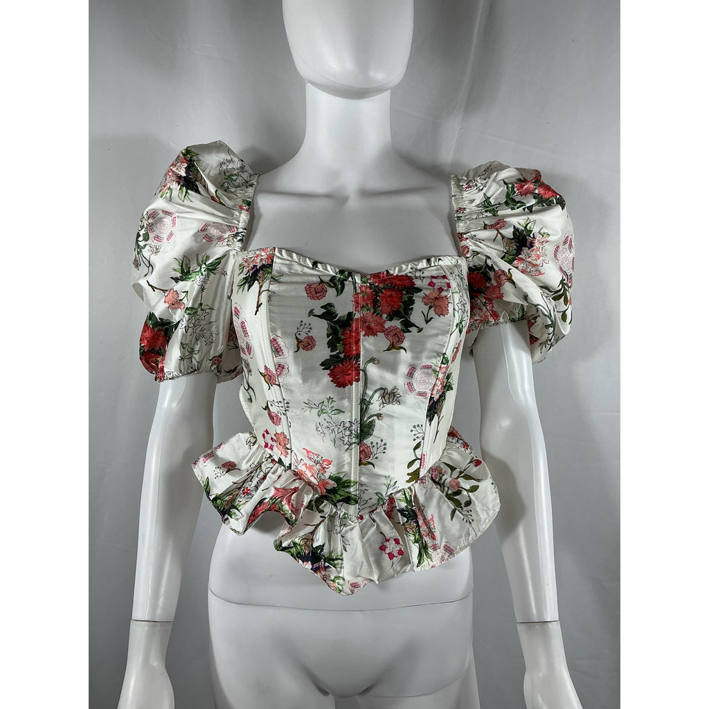 Hemant And Nandita 'Brio' White Polyester Top Size S