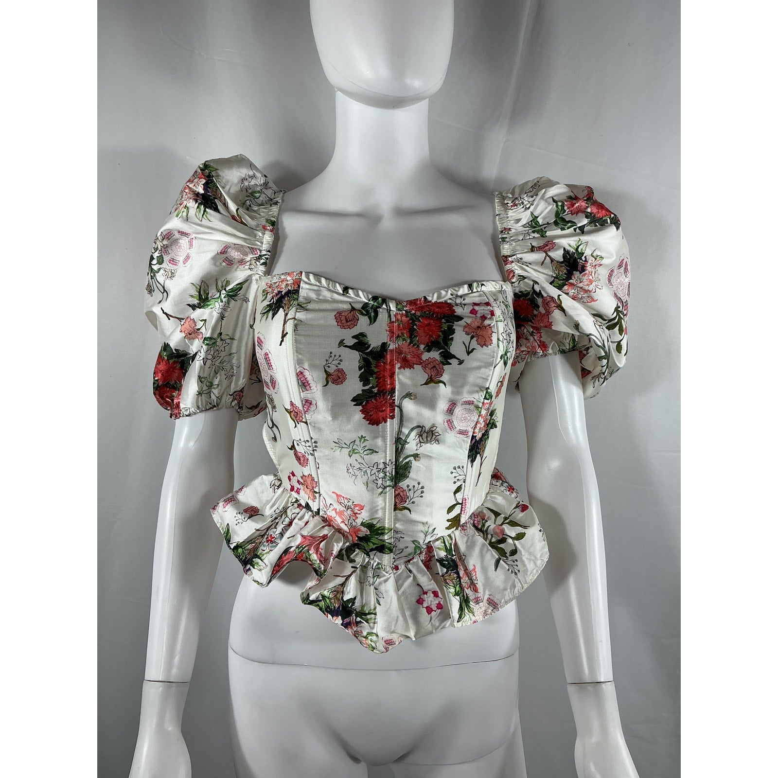 Hemant And Nandita 'Brio' White Polyester Top Size S