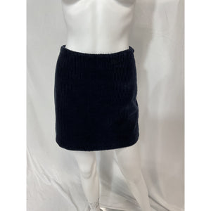 Ganni 'Organic' Navy Organic Cotton Corduroy Mini Skirt Size 2