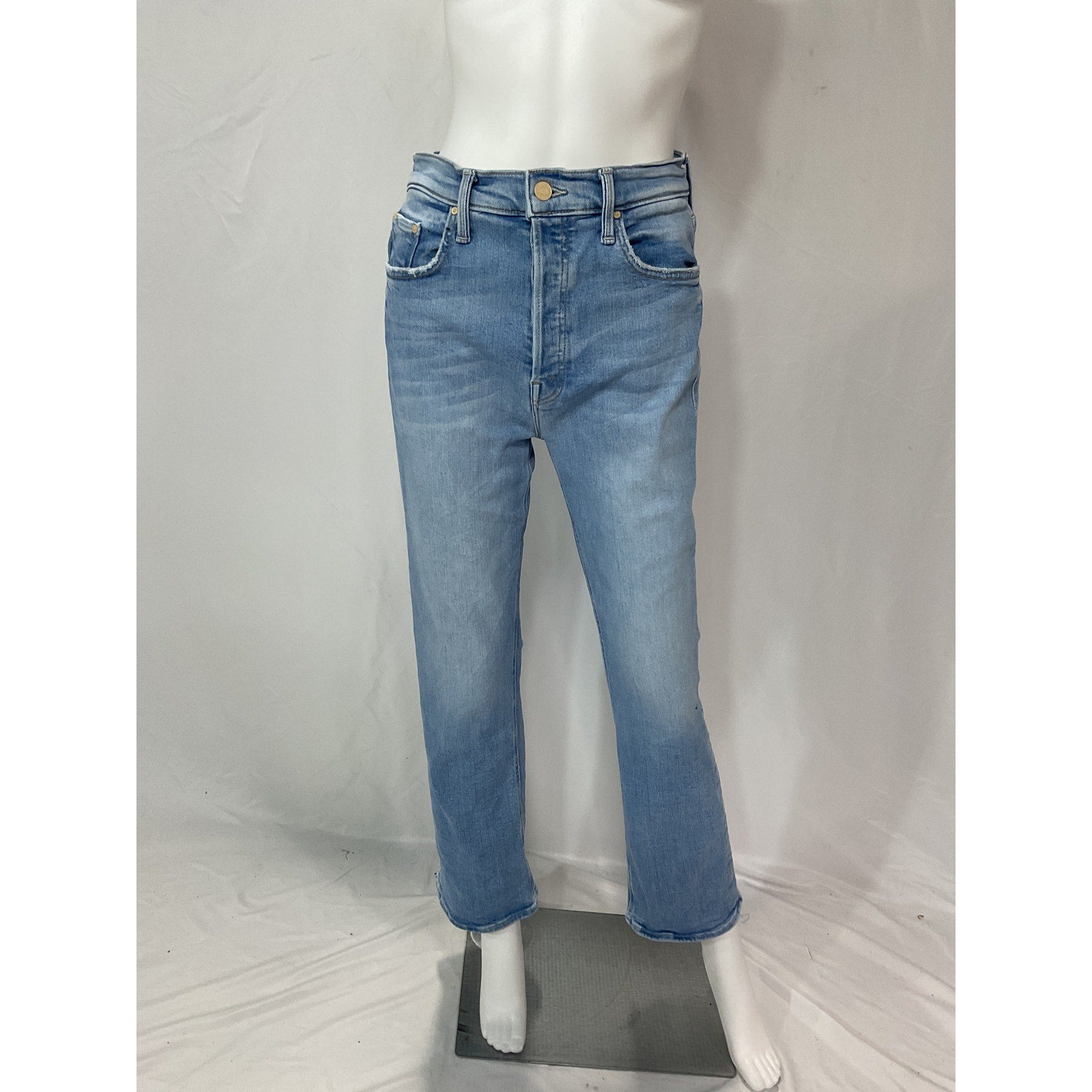 Mother 'The Tripper' Blue Flood Denim Jeans Size 27