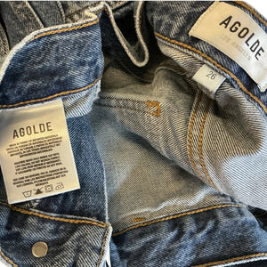 Agolde Classic Washed Blue Cooper Cargo Denim Jeans Size 26