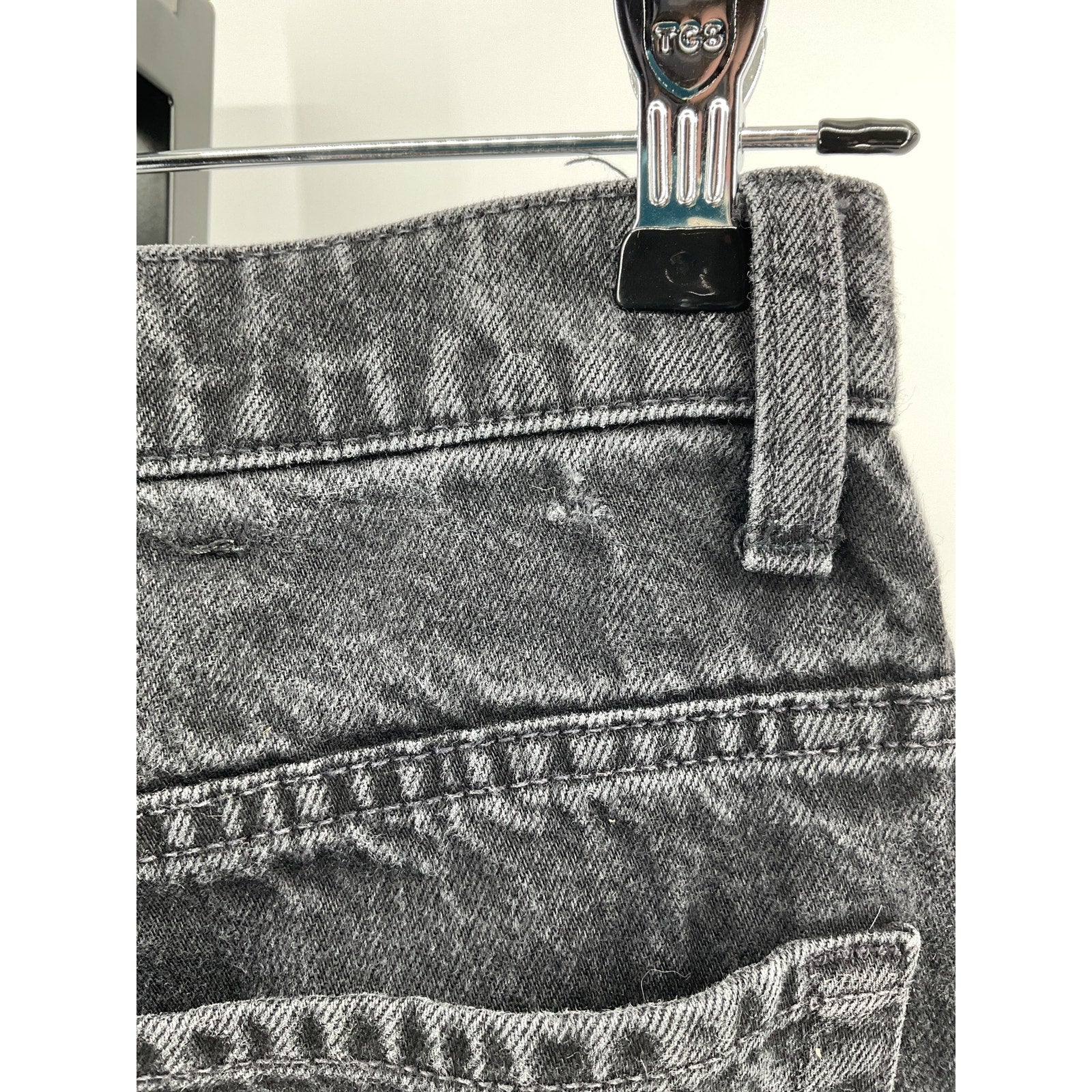 Mother Snacks! High Waisted Double Black Cotton Stack Hover Denim Jean Size 27
