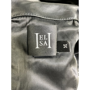 Helsa 'Waterbased' Black Polyurethane Bustier Top Size M