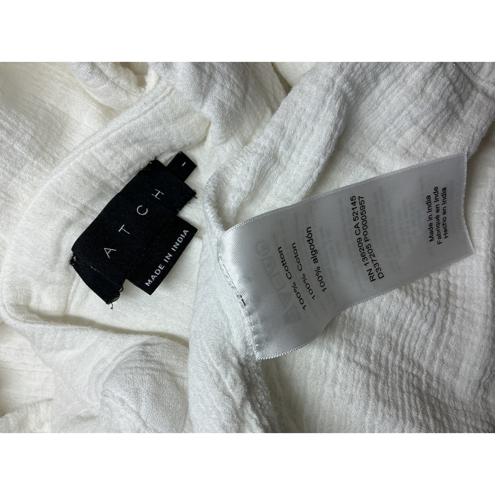 Hatch The 'Rosa' White Cotton Dress Size 1