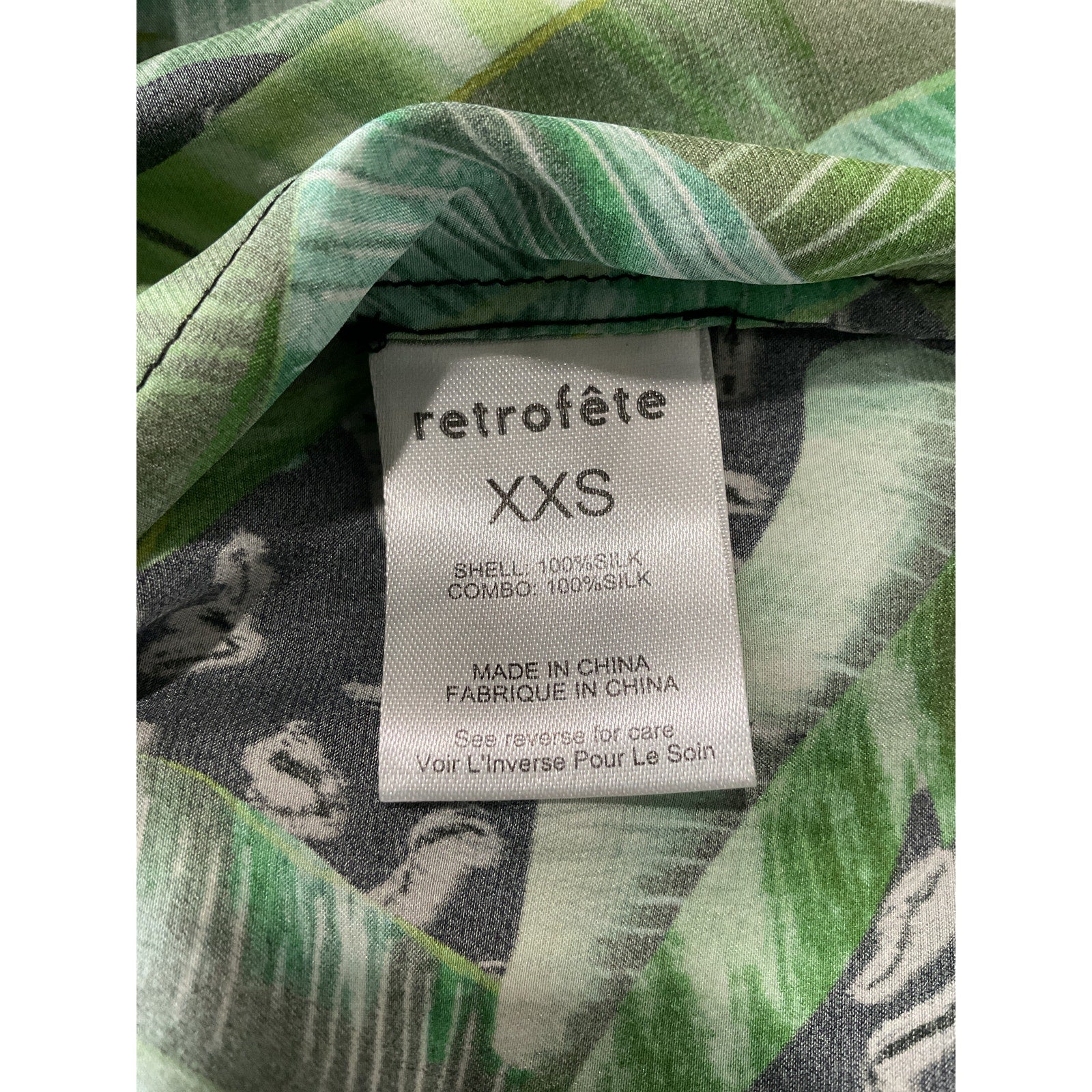 Retrofete 'Blake' Green Silk Blazer Size XXS - NWT