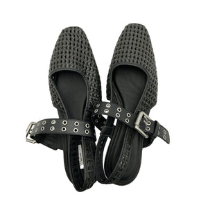 Rag & Bone Woven Black Astra Slingback Flats Size 9.5