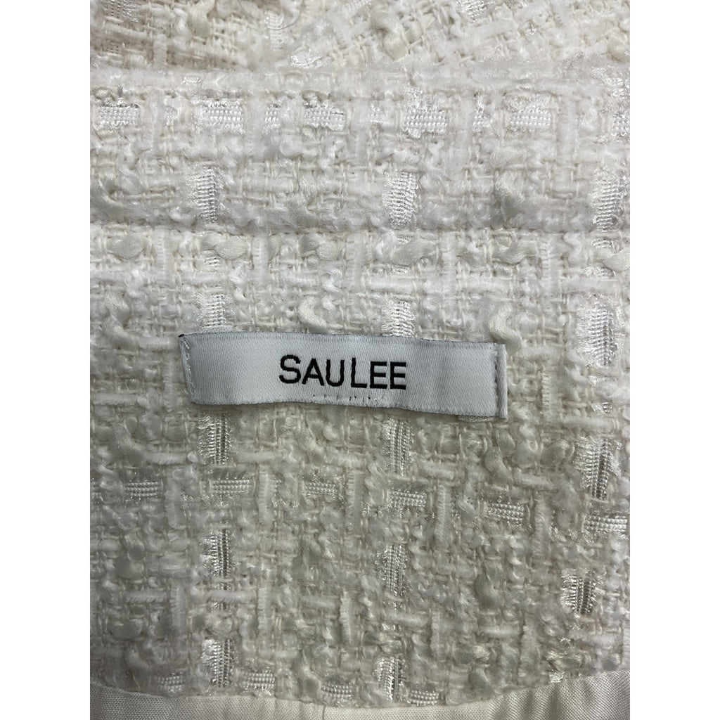 Sau Lee 'Audrey' White Tweed Dress Size 4