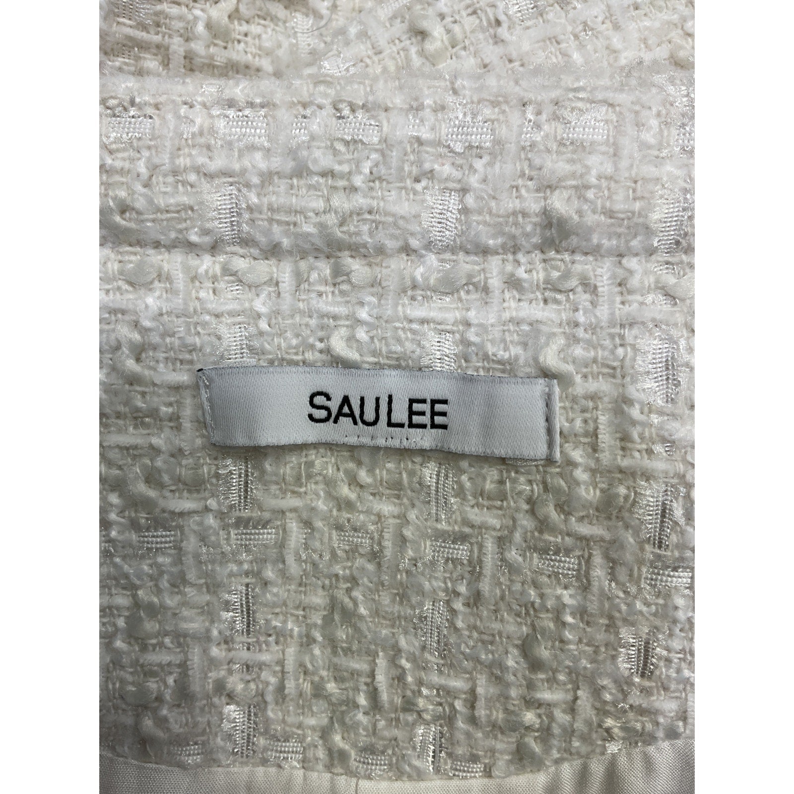 Sau Lee 'Audrey' White Tweed Dress Size 4