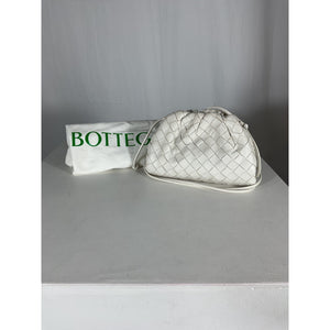 Bottega Veneta White Intrecciato Pouch Mini