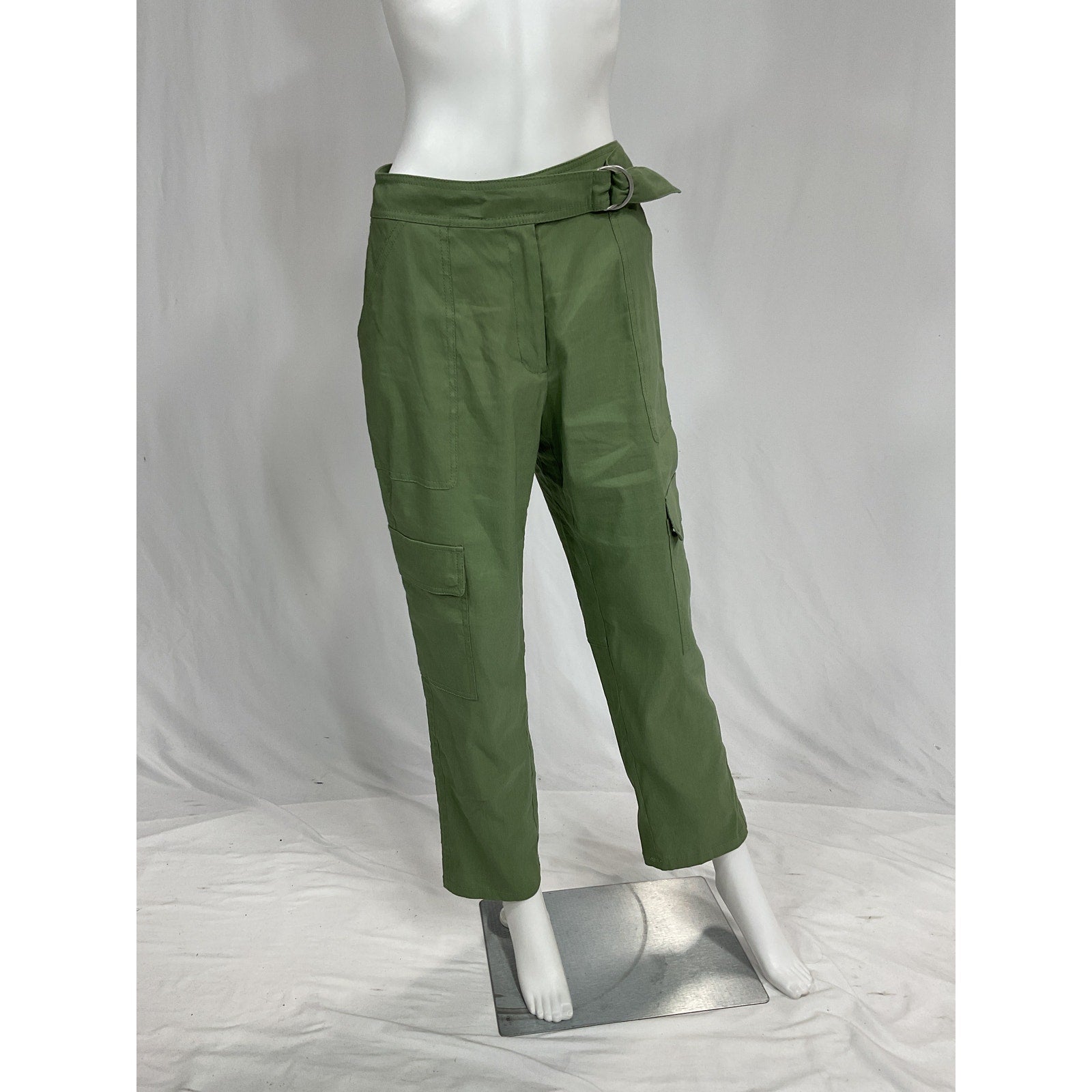 Simkhai 'Carolina' Green Linen Cargo Utility Pant Size 4