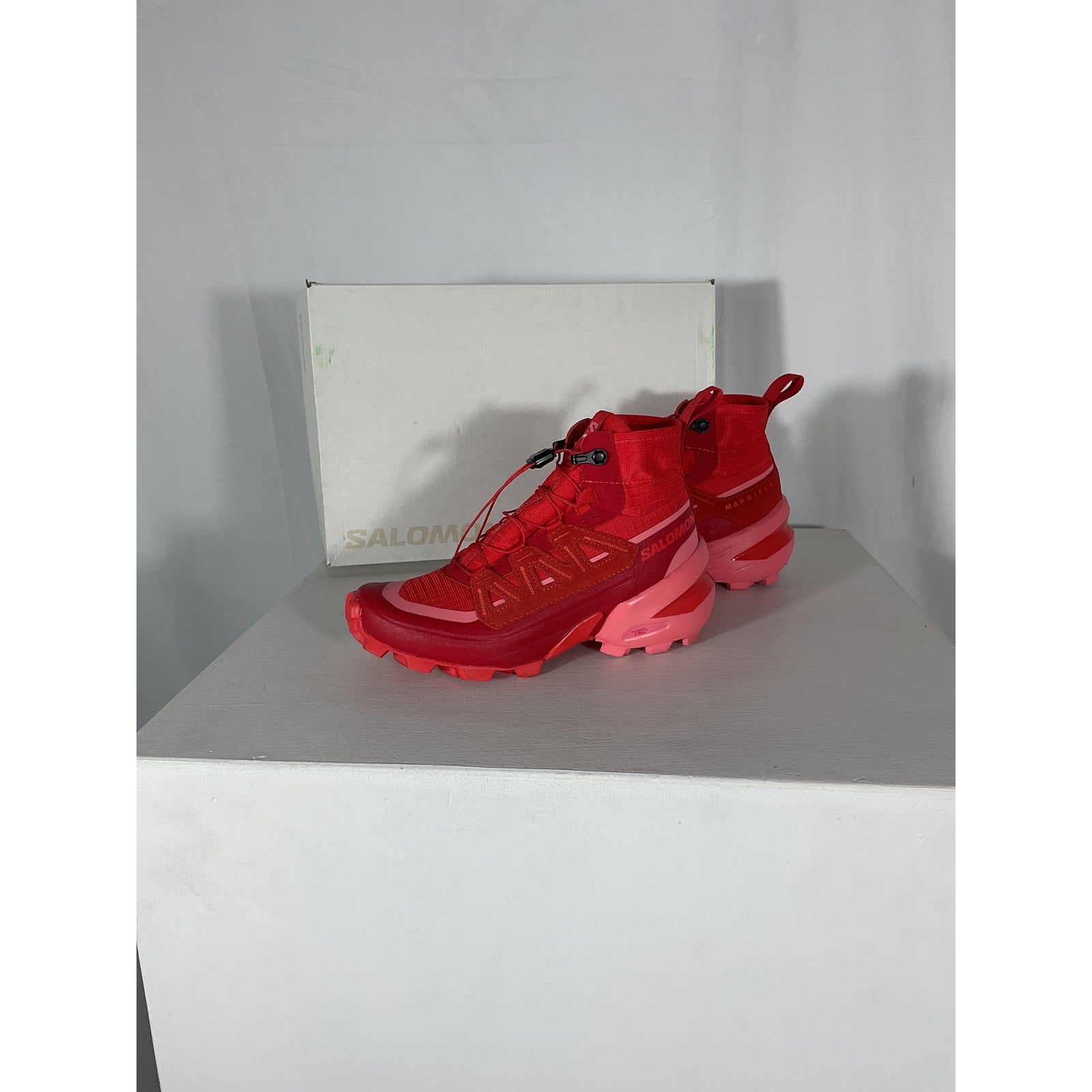 Mm6 Maison Margiela 'Salomon' Red Edition Mm6 Cross High Sneakers Size 5