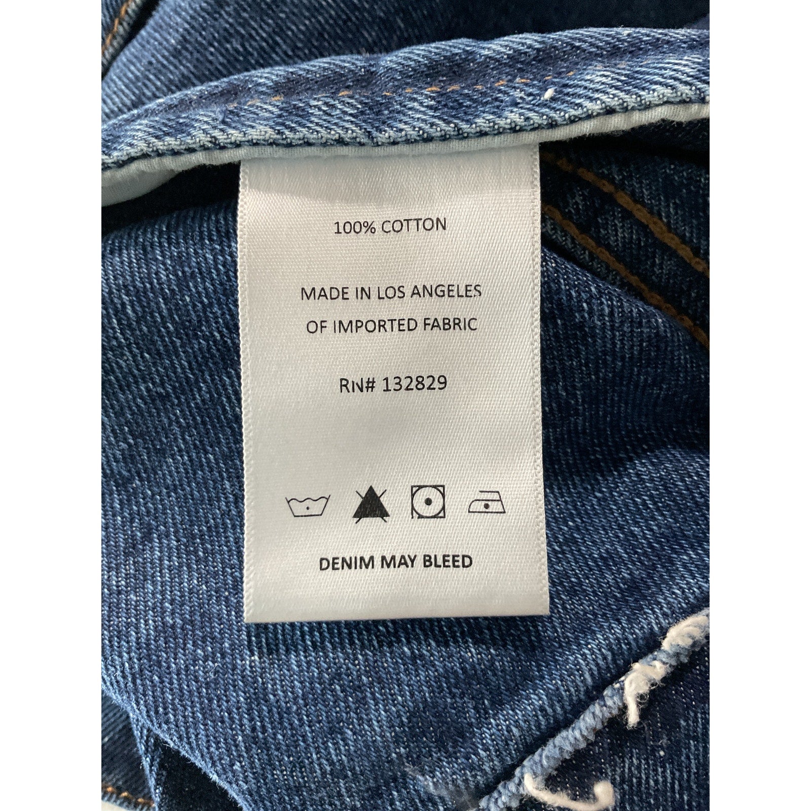 Grlfrnd 'Christi' Blue Cotton Oversized Reversible Denim Jacket Size XS