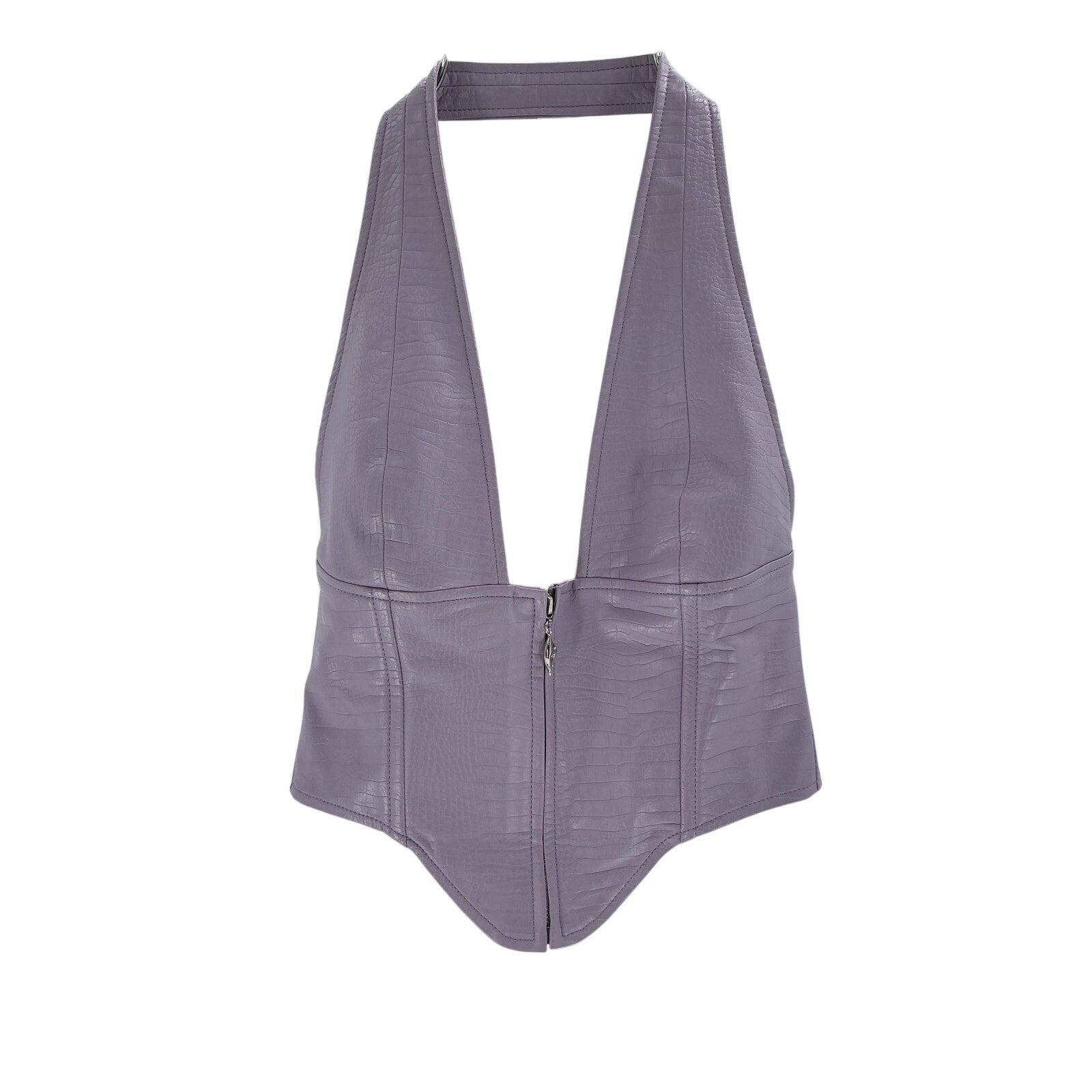Miaou 'Mara' Purple Polyurethane Corset Top Size M
