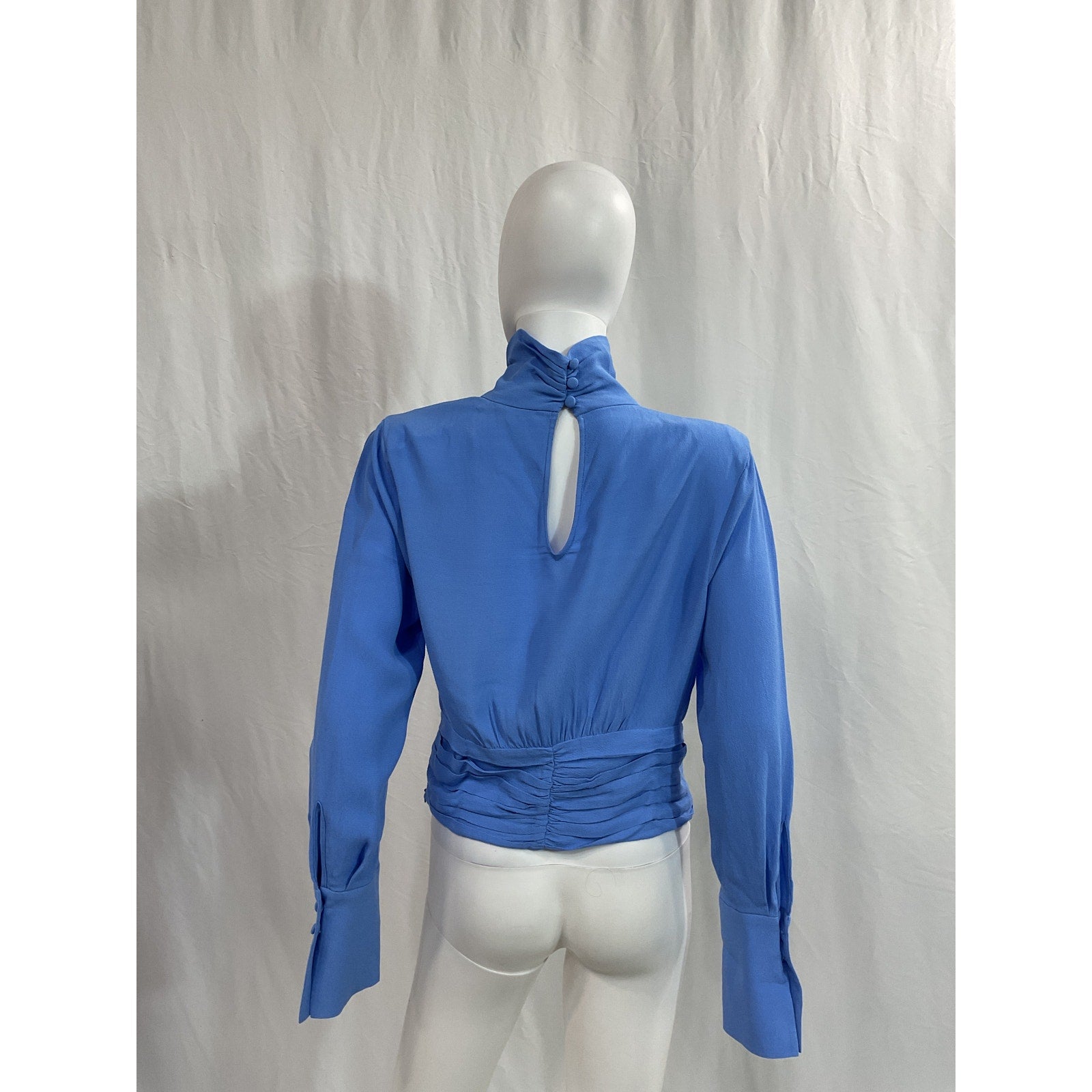 Favorite Daughter 'The Ingrid' Blue Crepe Blouse Size S
