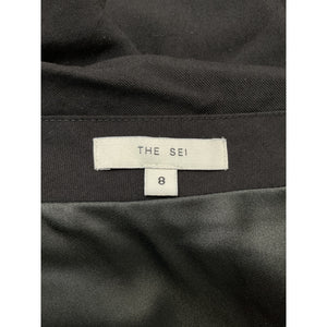The Sei 'Asymmetrical' Black One Shoulder Gathered Dress Size 8