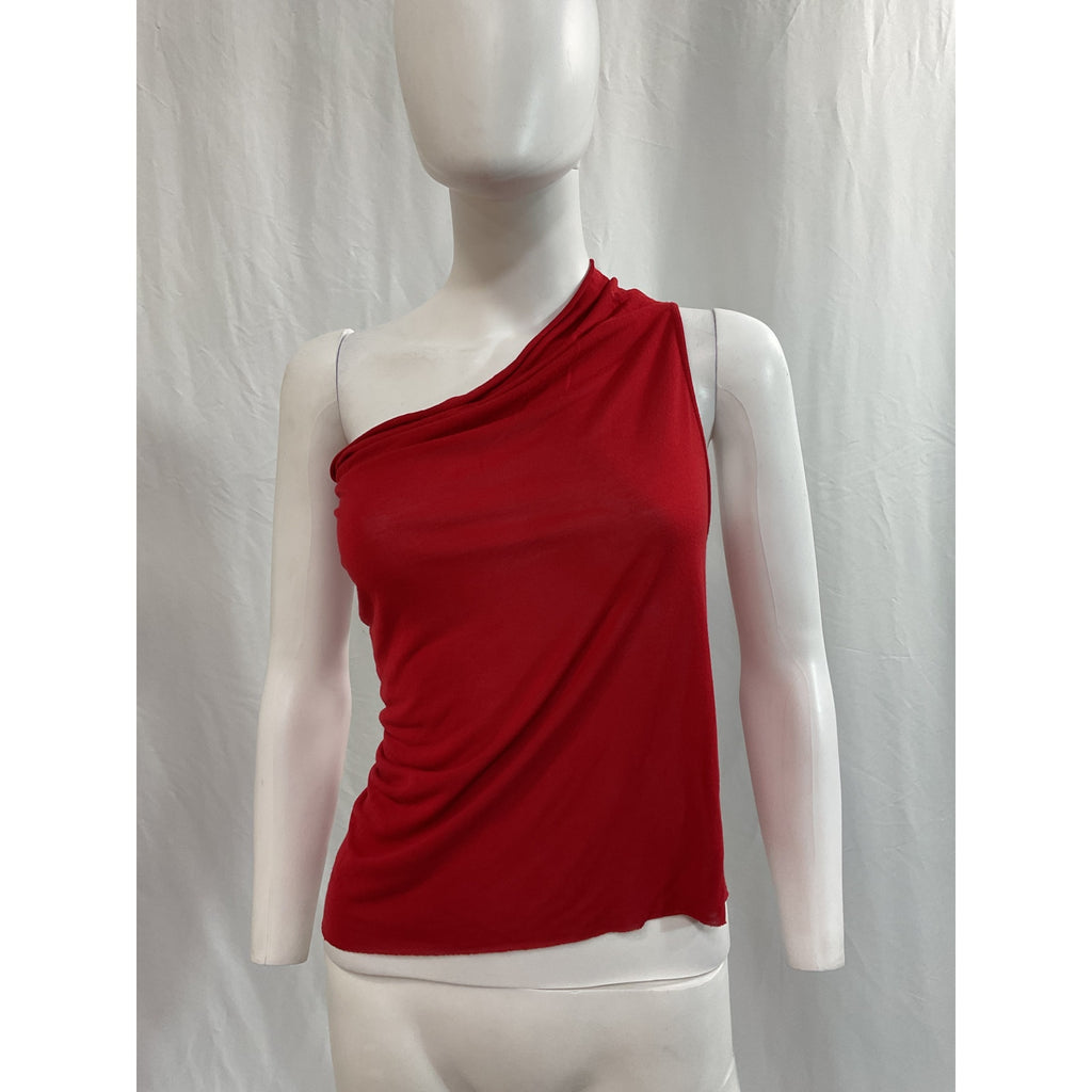 Rick Owens 'Athena' Sleeveless Red T Top Size 24
