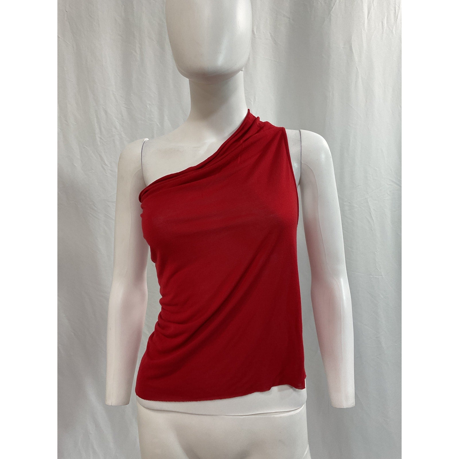 Rick Owens 'Athena' Sleeveless Red T Top Size 24