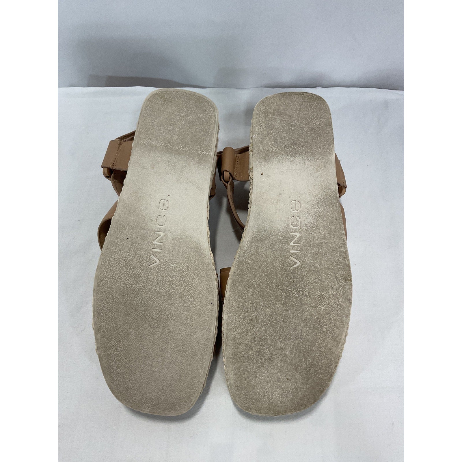 Vince Tan Suede Leather 'Elian' Sandal Size 7.5