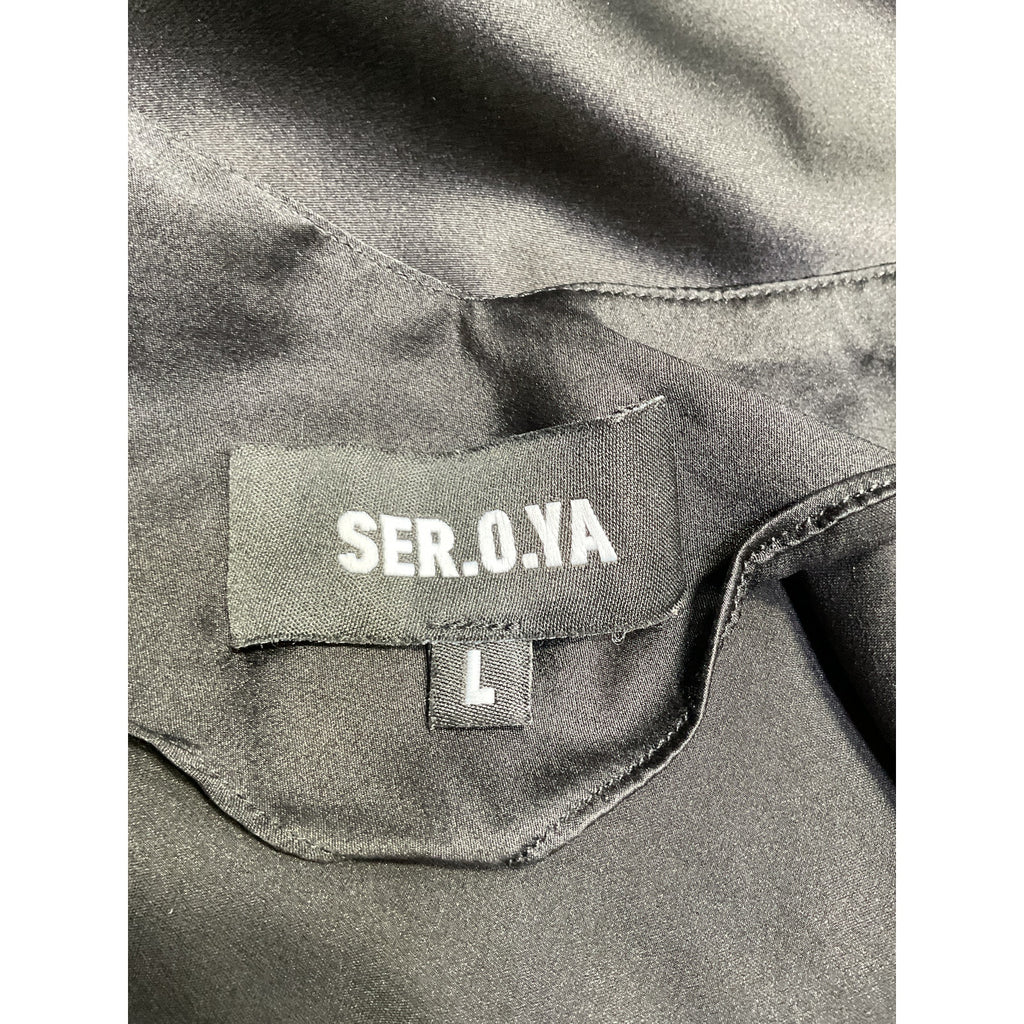 Ser.O.Ya 'Emma' Black Silk Dress Size L