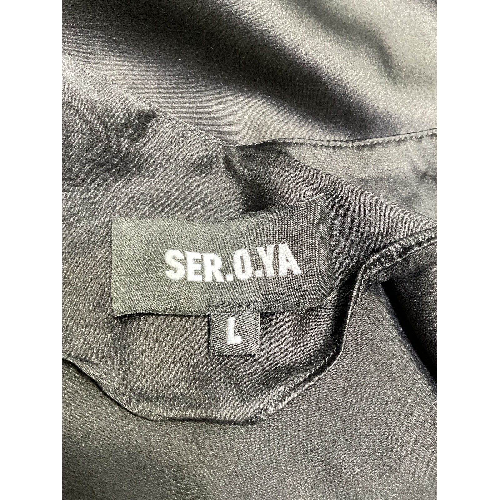 Ser.O.Ya 'Emma' Black Silk Dress Size L