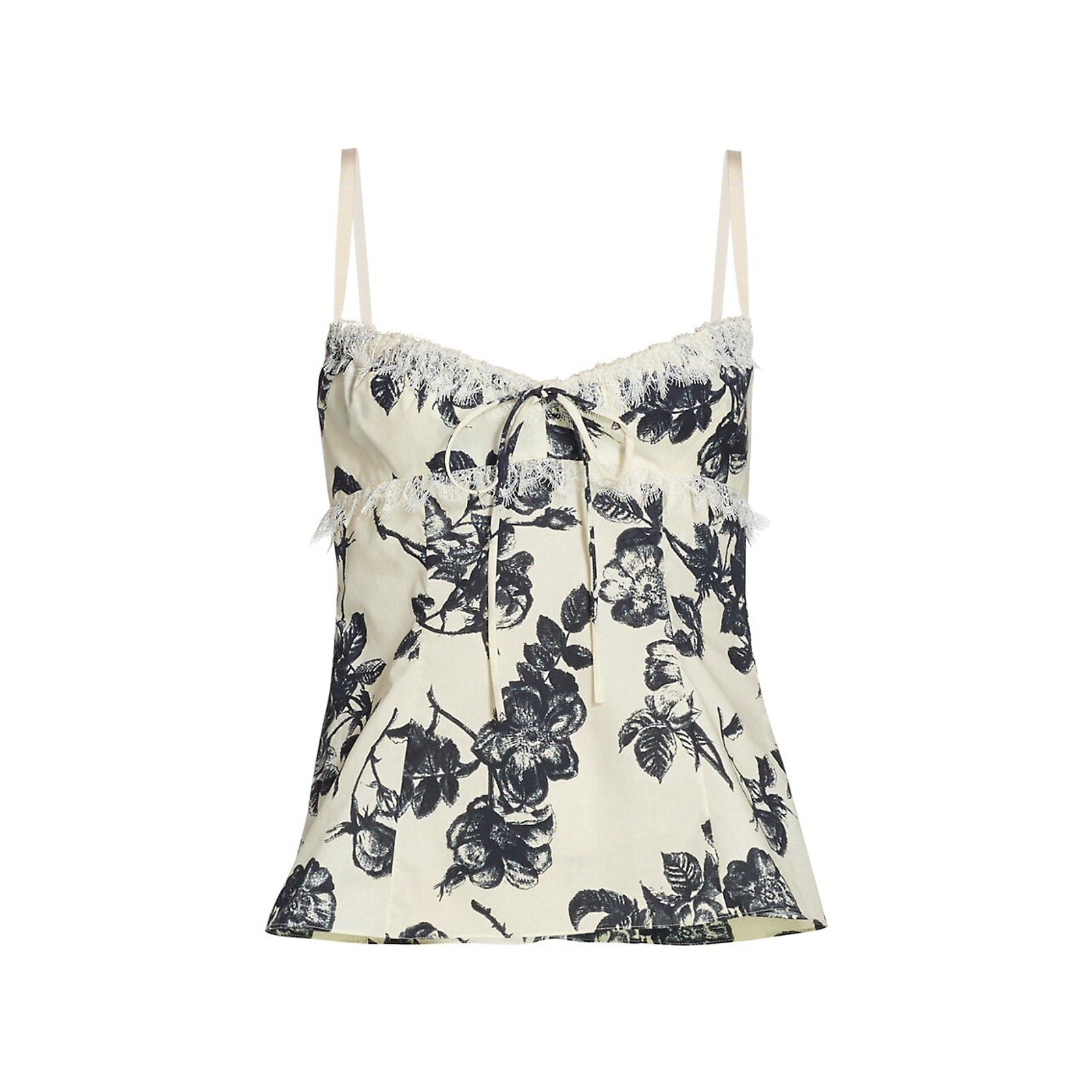 Brock Collection 'Siria' White Floral Print Camisole Top Size 8
