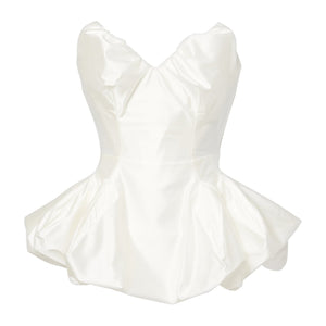 Vivienne Westwood Sculptural White Raven Peplum Corset Size 2 NWT