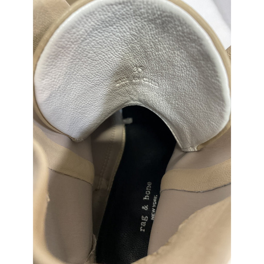 Rag & Bone 'Shiloh' Grey Leather Hikers Size 35