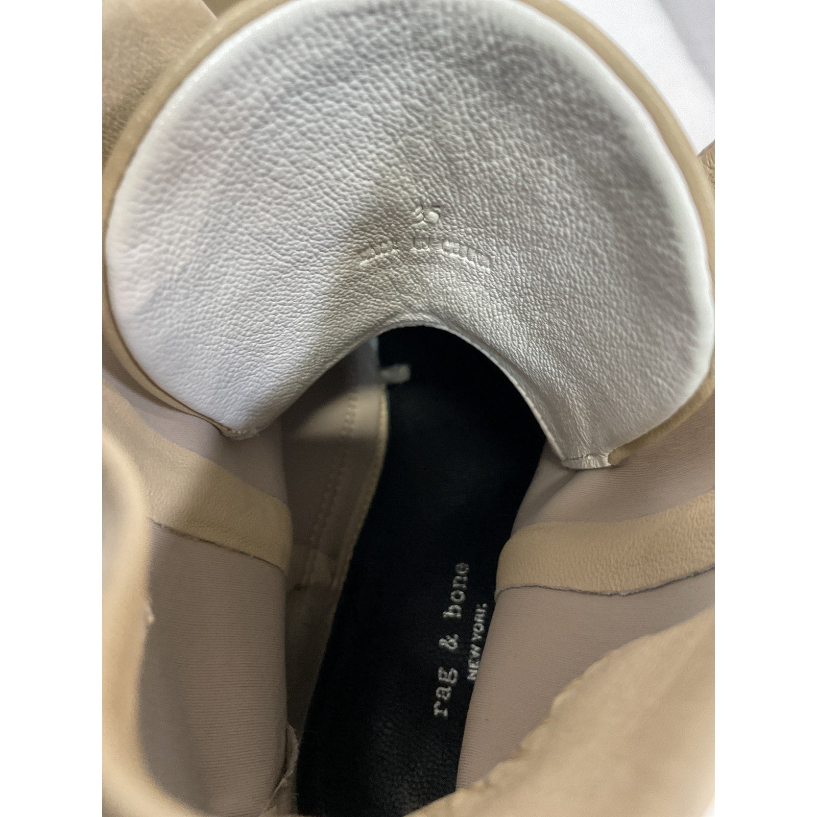 Rag & Bone 'Shiloh' Grey Leather Hikers Size 35