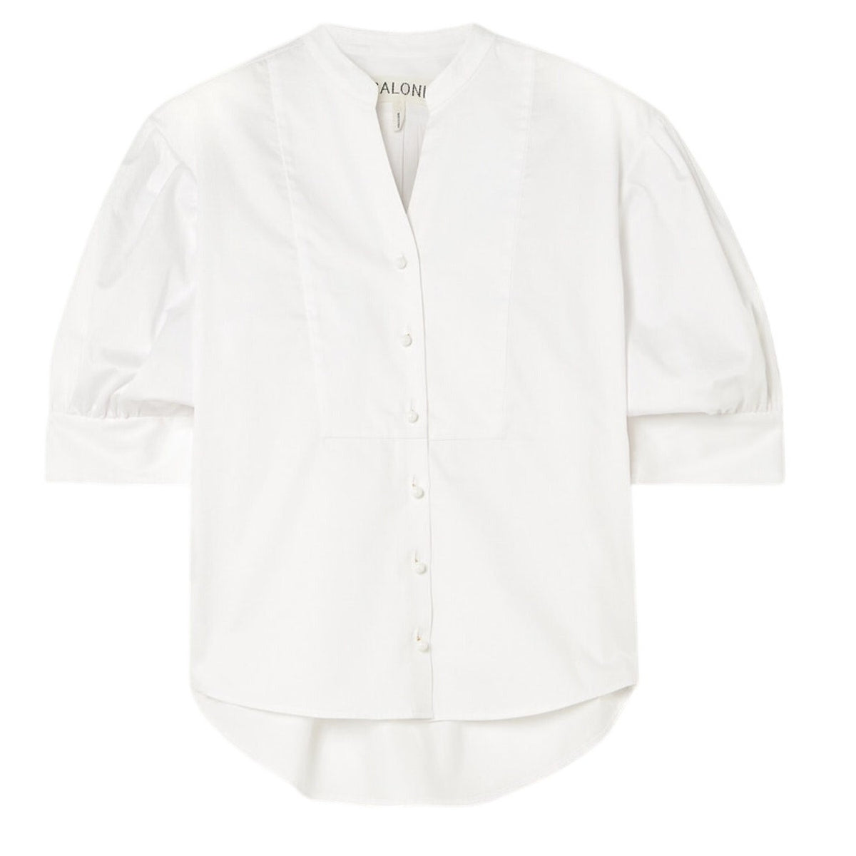 Saloni Crisp White Tavi Cotton Poplin Blouse Size 4