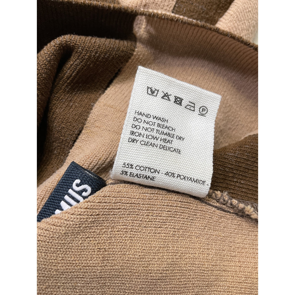 Jacquemus 'Le Maille Gelato' Brown Ponte Cut Out Top Size 36