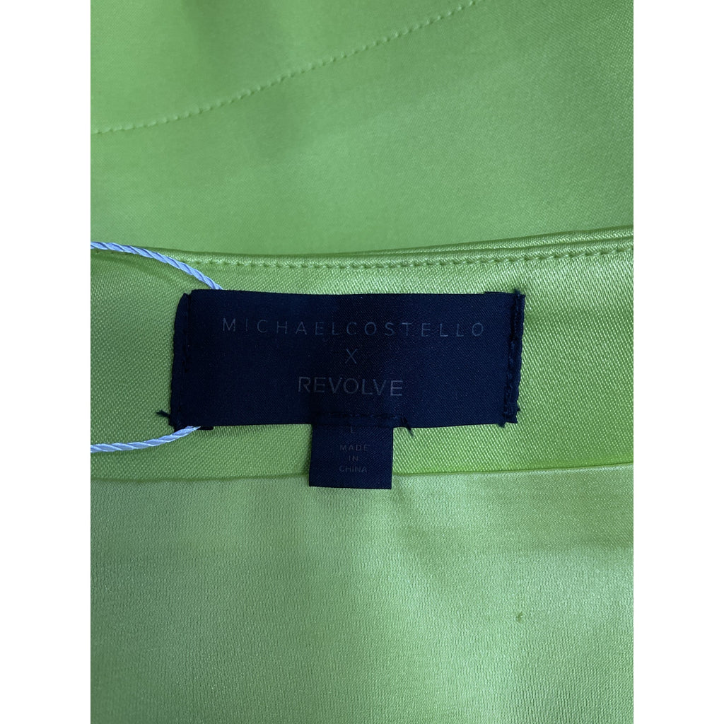 Michael Costello X Revolve 'Marissa' Green Polyester Skirt Size L
