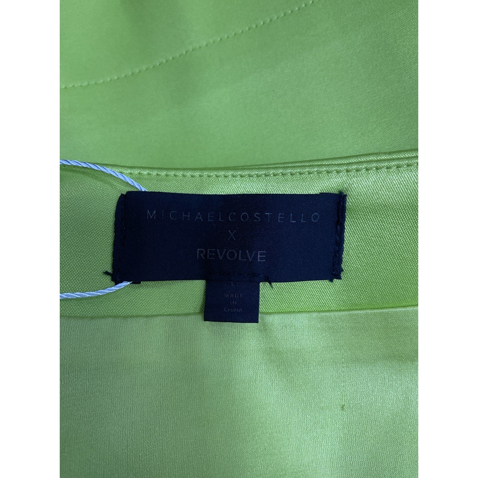 Michael Costello X Revolve 'Marissa' Green Polyester Skirt Size L