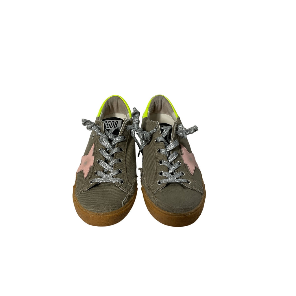 Golden Goose 'Star-Patch' Green Lace-Up Sneakers Size 7