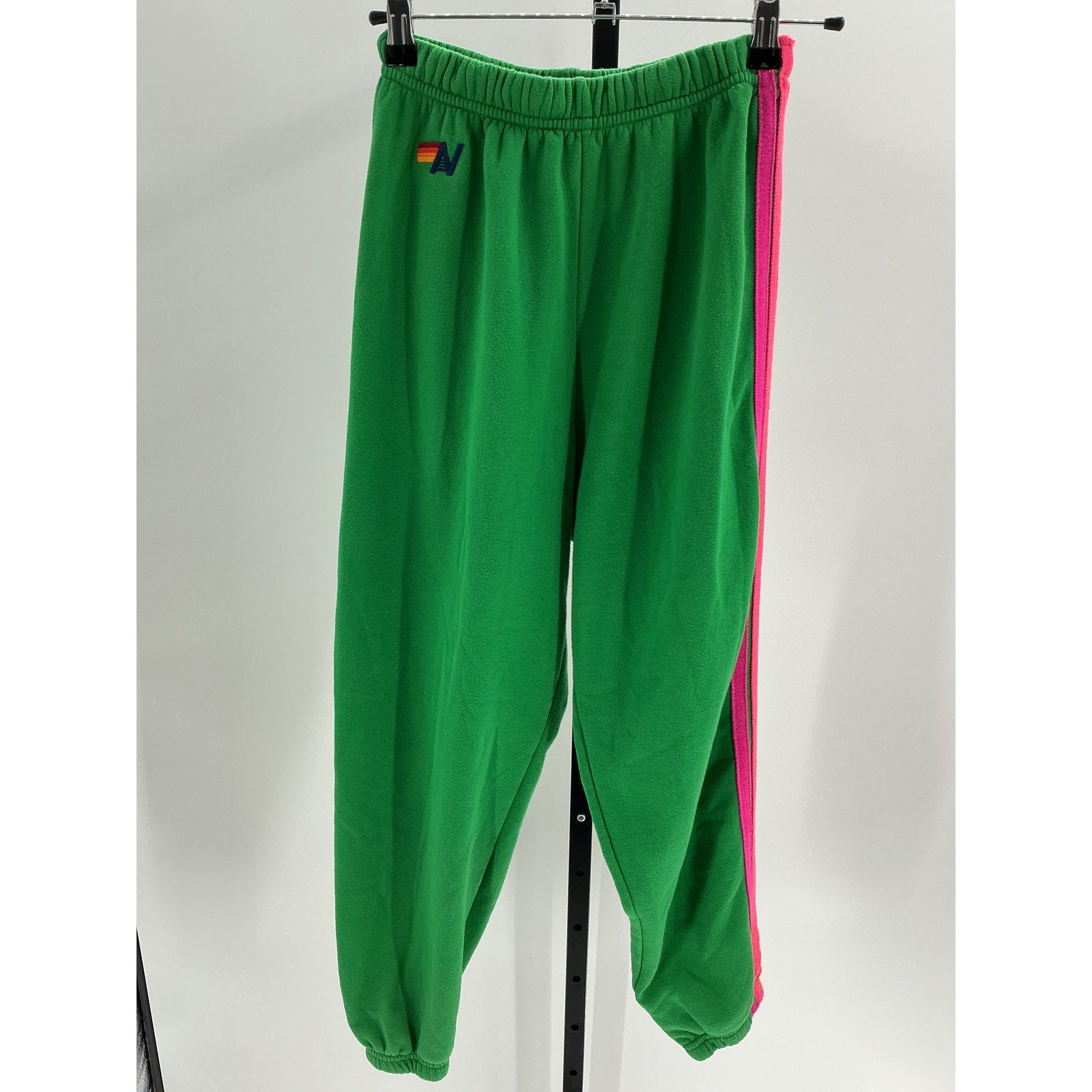 Aviator Nation x Revolve Green Polyester 5 Stripe Sweatpant Size XS
