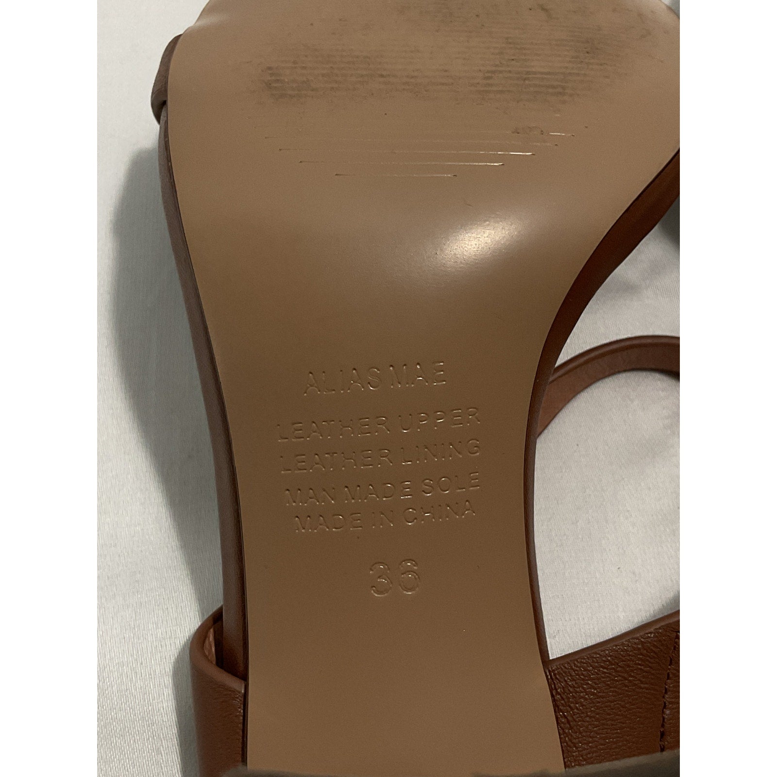 Alias Mae 'Cassie' Brown Leather Mule Size 6