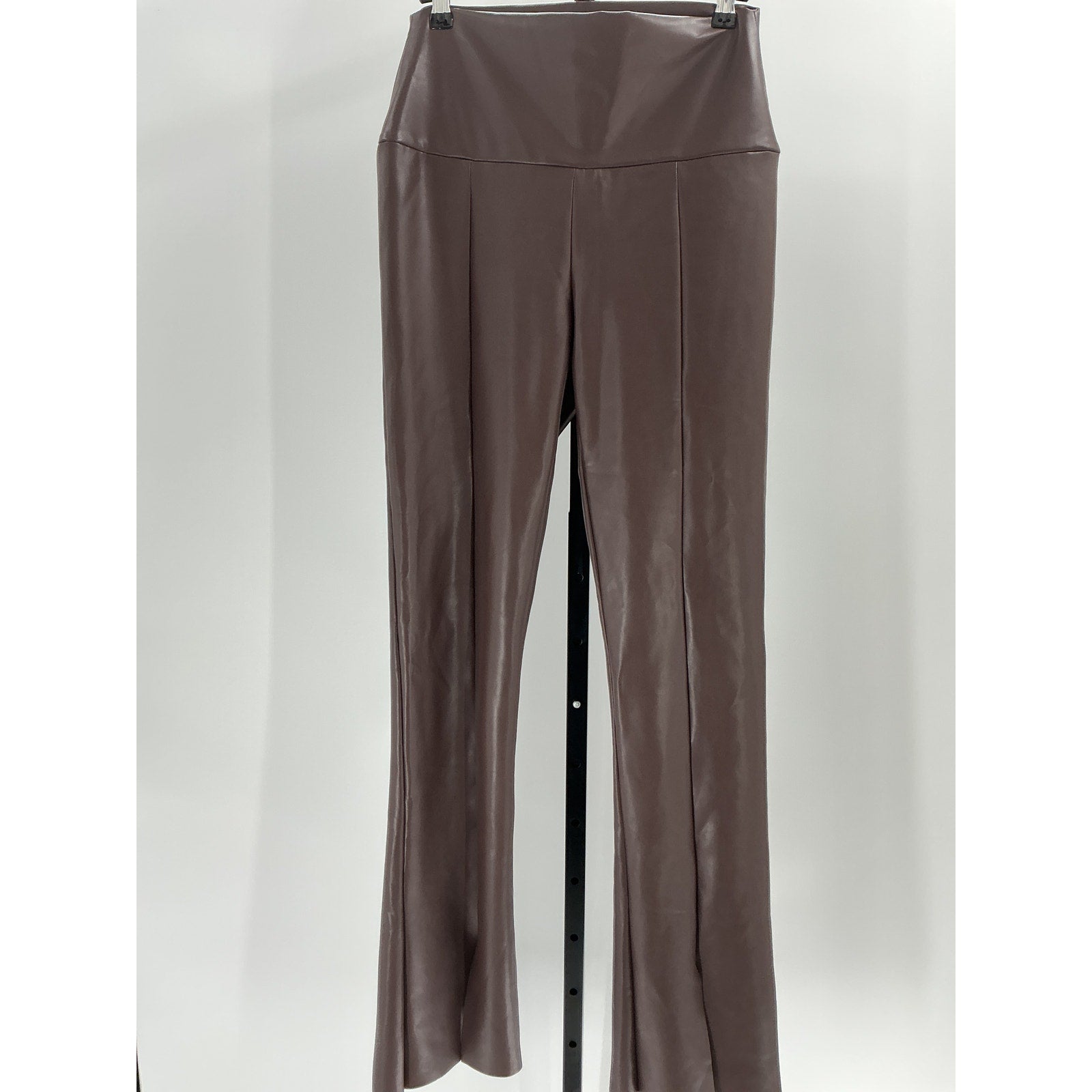 Norma Kamali 'Spat' Brown Polyurethane Legging Size M