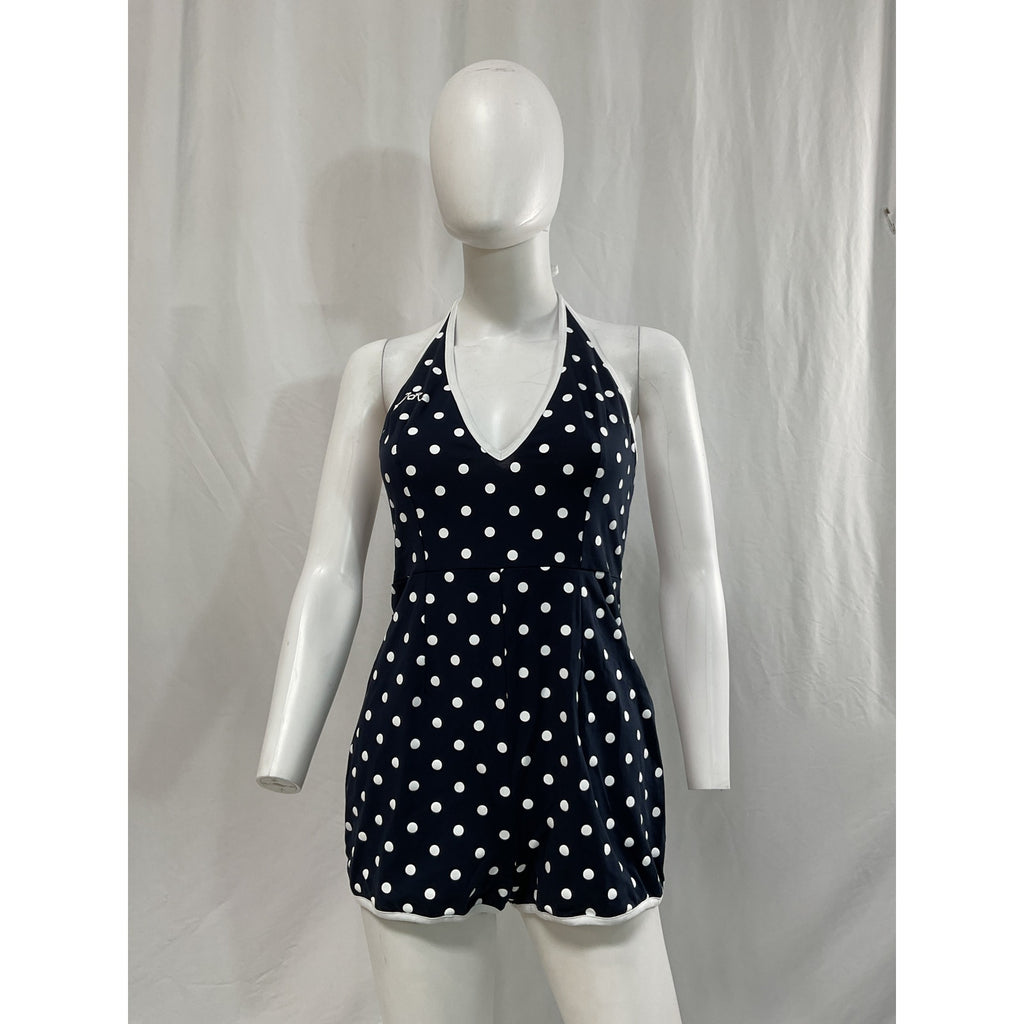 Rowen Rose 'Backless' Black Halterneck Romper / Jumpsuit Size 36 - NWT