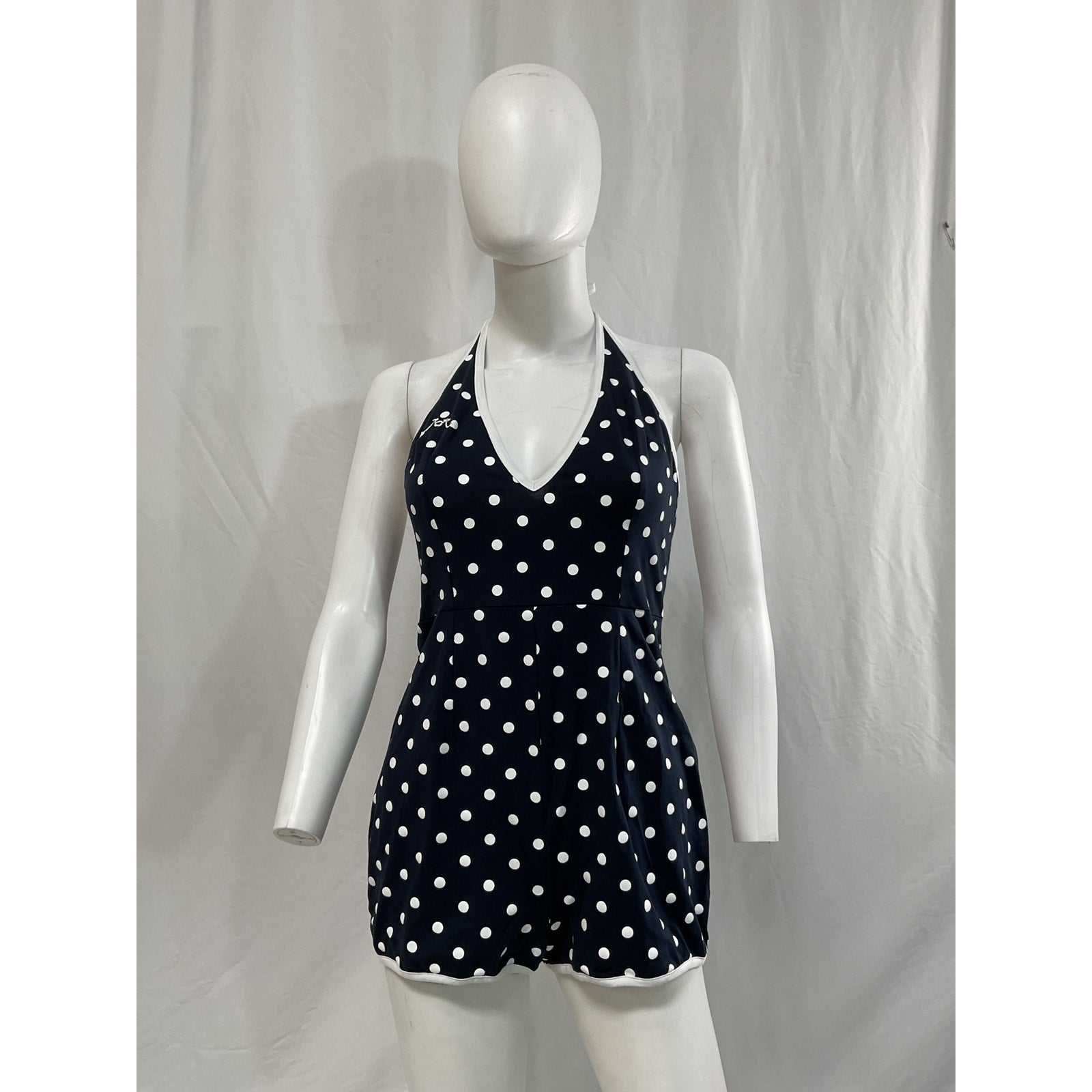 Rowen Rose 'Backless' Black Halterneck Romper / Jumpsuit Size 36 - NWT