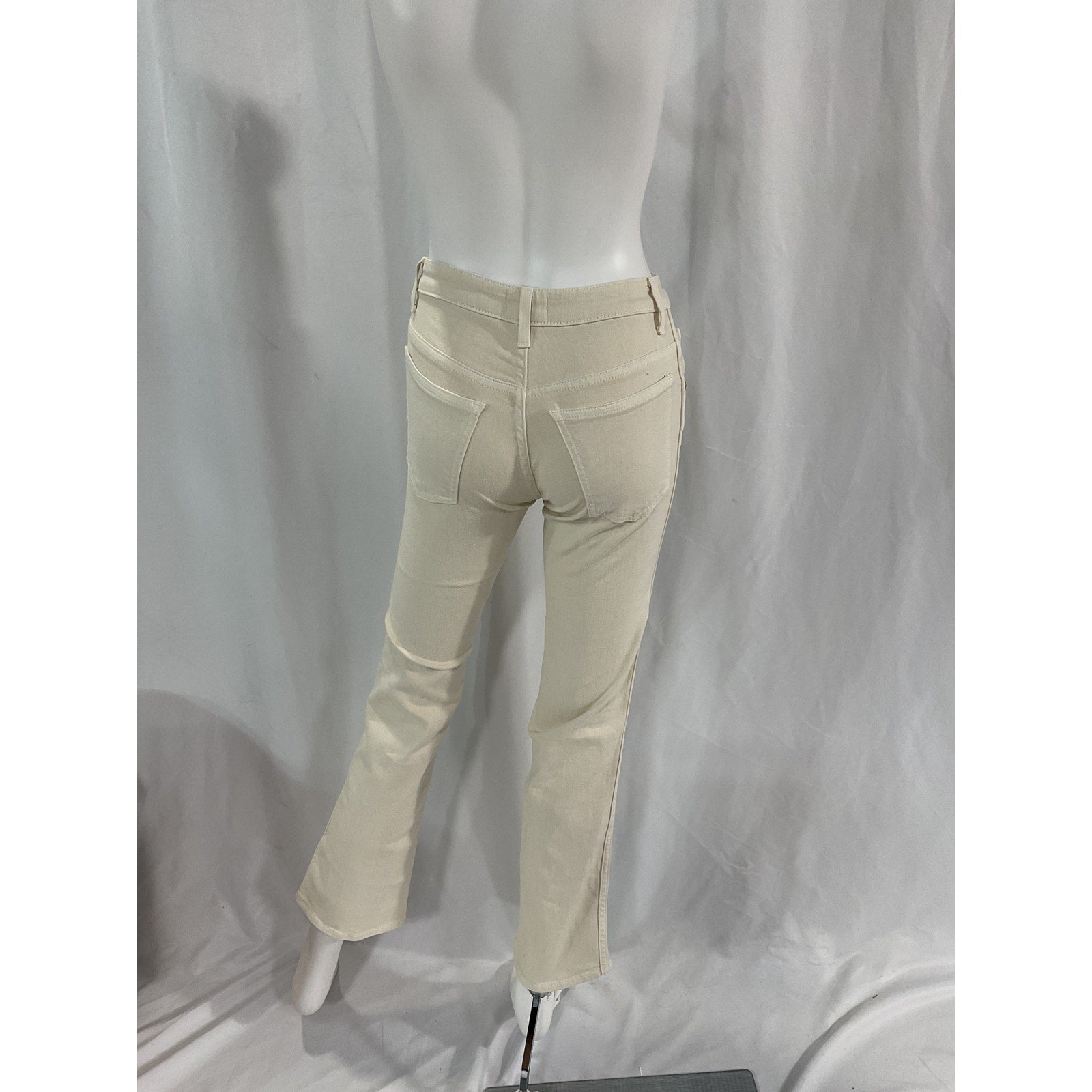 Khaite 'Vivian' White Bootcut Flare Denim Jeans Size 23
