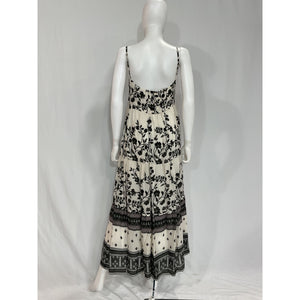 Reistor 'Reg' Black Strappy Tiered Maxi Dress Size M