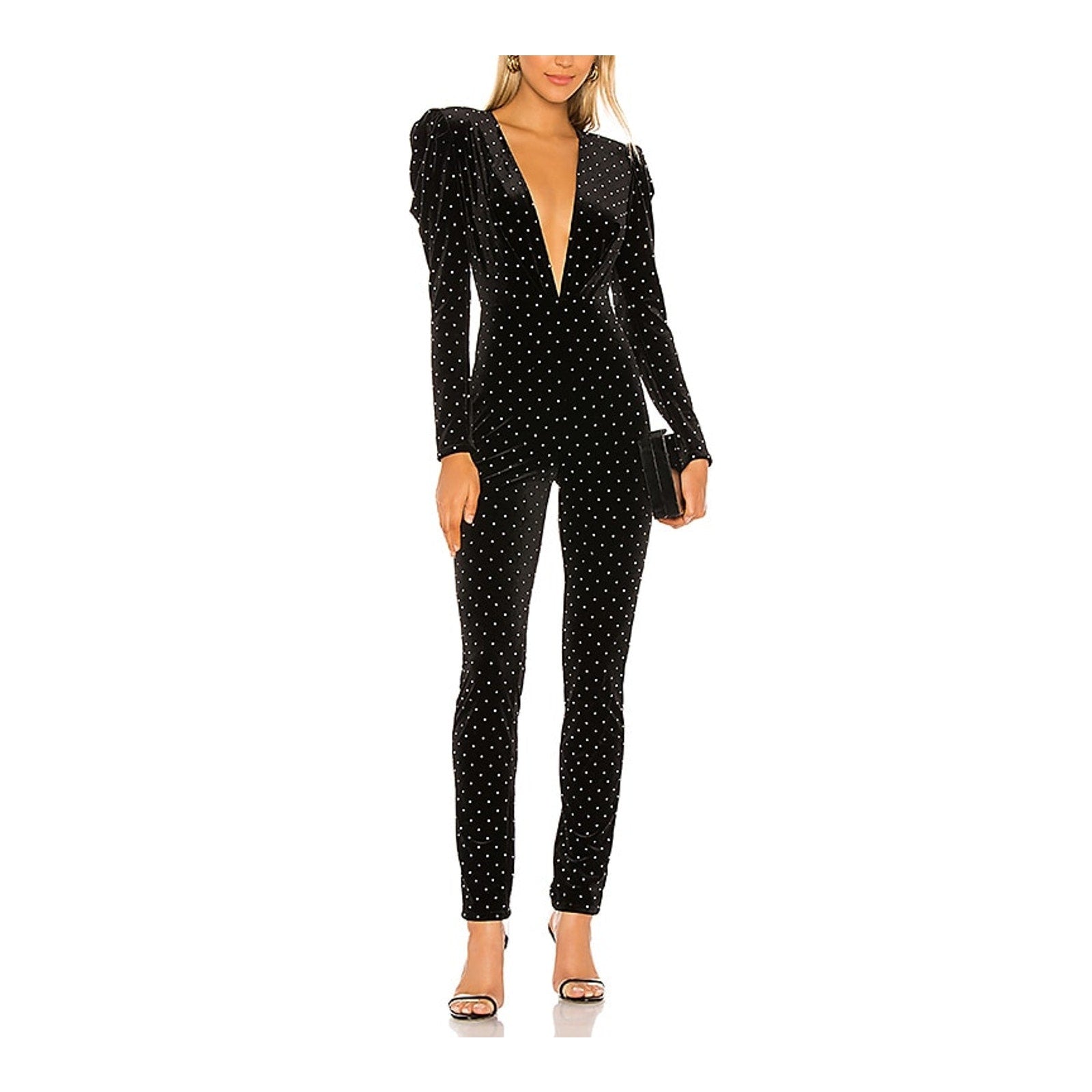 Michael Costello X Revolve 'Lulu' Black Polyester Jumpsuit Size S - NWT