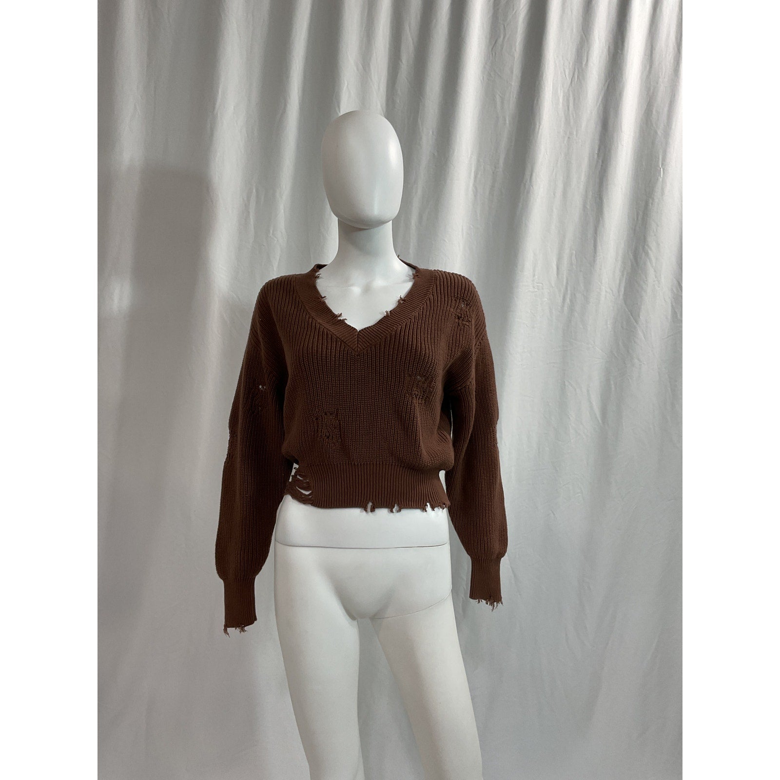 Ser.O.Ya 'Syd' Brown Drop Shoulder Sweater Size XS