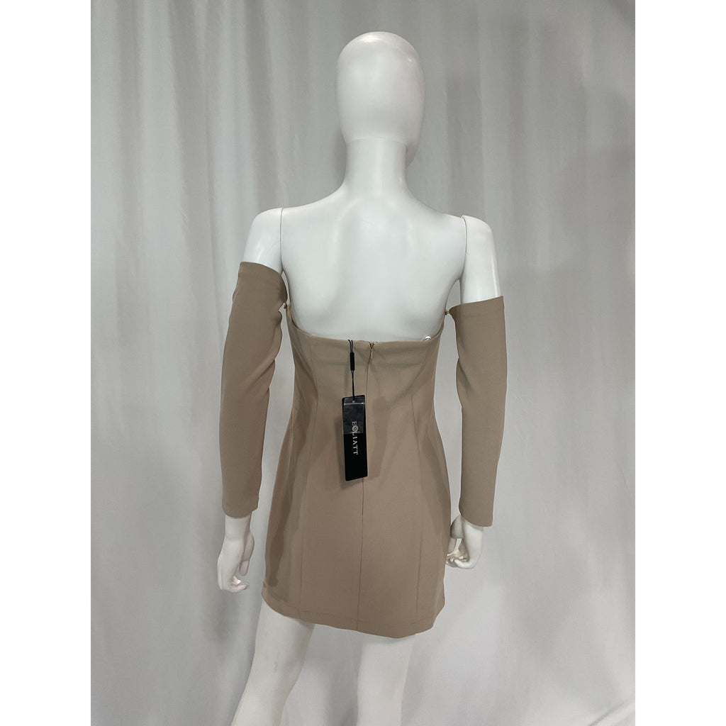 Elliatt 'Decor' Tan Long Sleeve Dress Size S - NWT