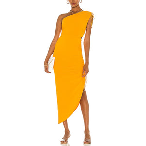 Significant Other Ruched Orange Cindy Dress Size Aus 8 / US 4