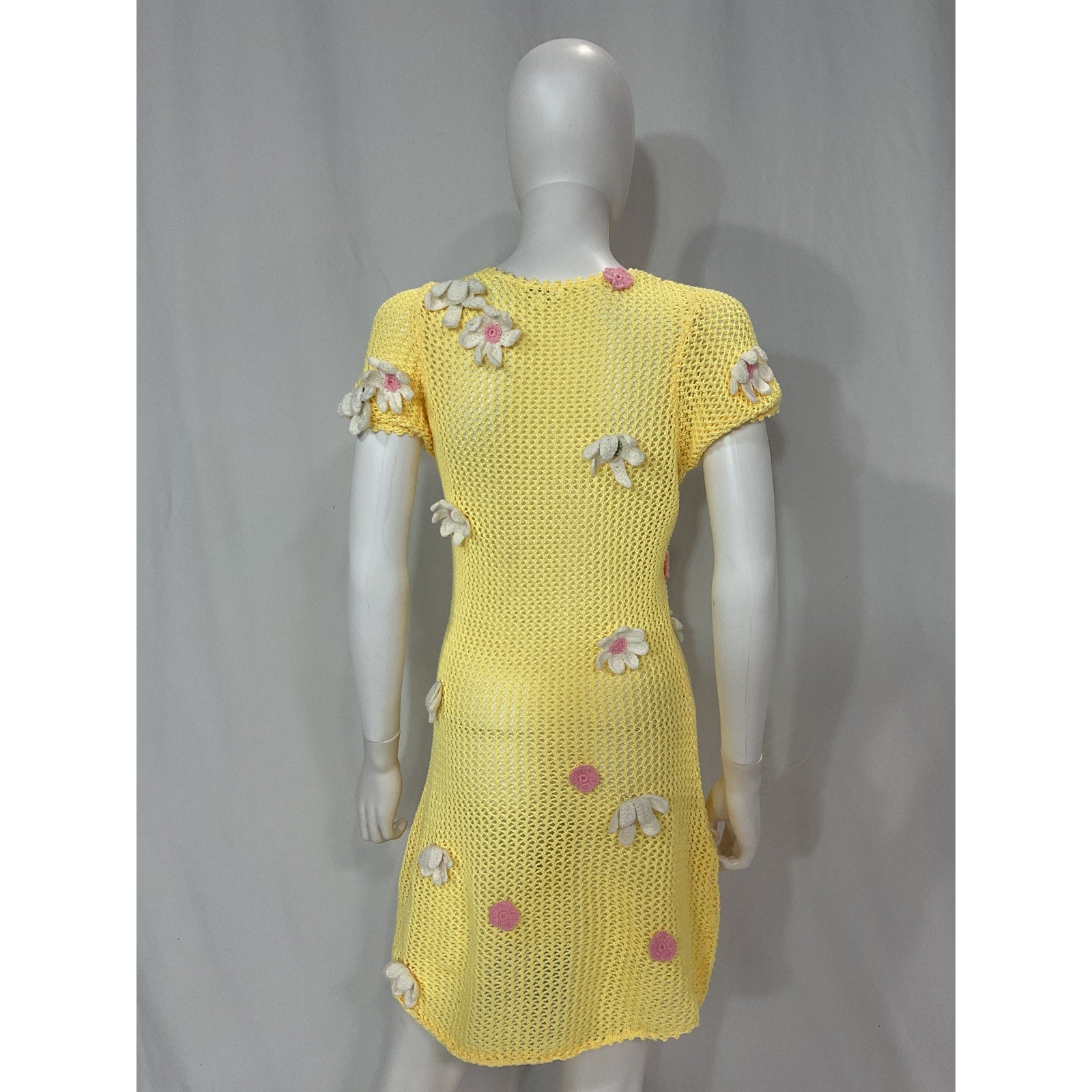 For Love & Lemons 'Walker' Yellow Mini Dress / Cover Up Size M