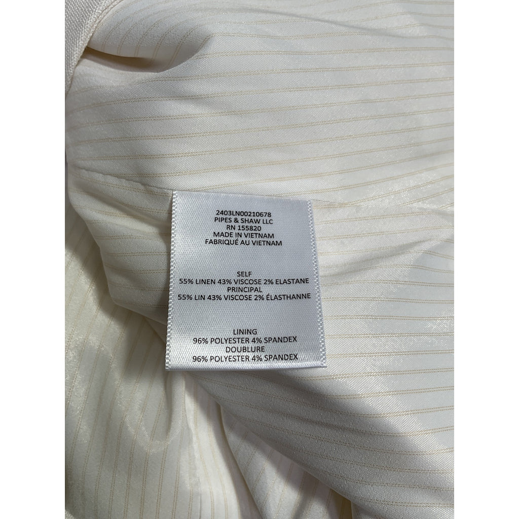 Veronica Beard 'Arabella' Off White Linen Halter Vest Size 4