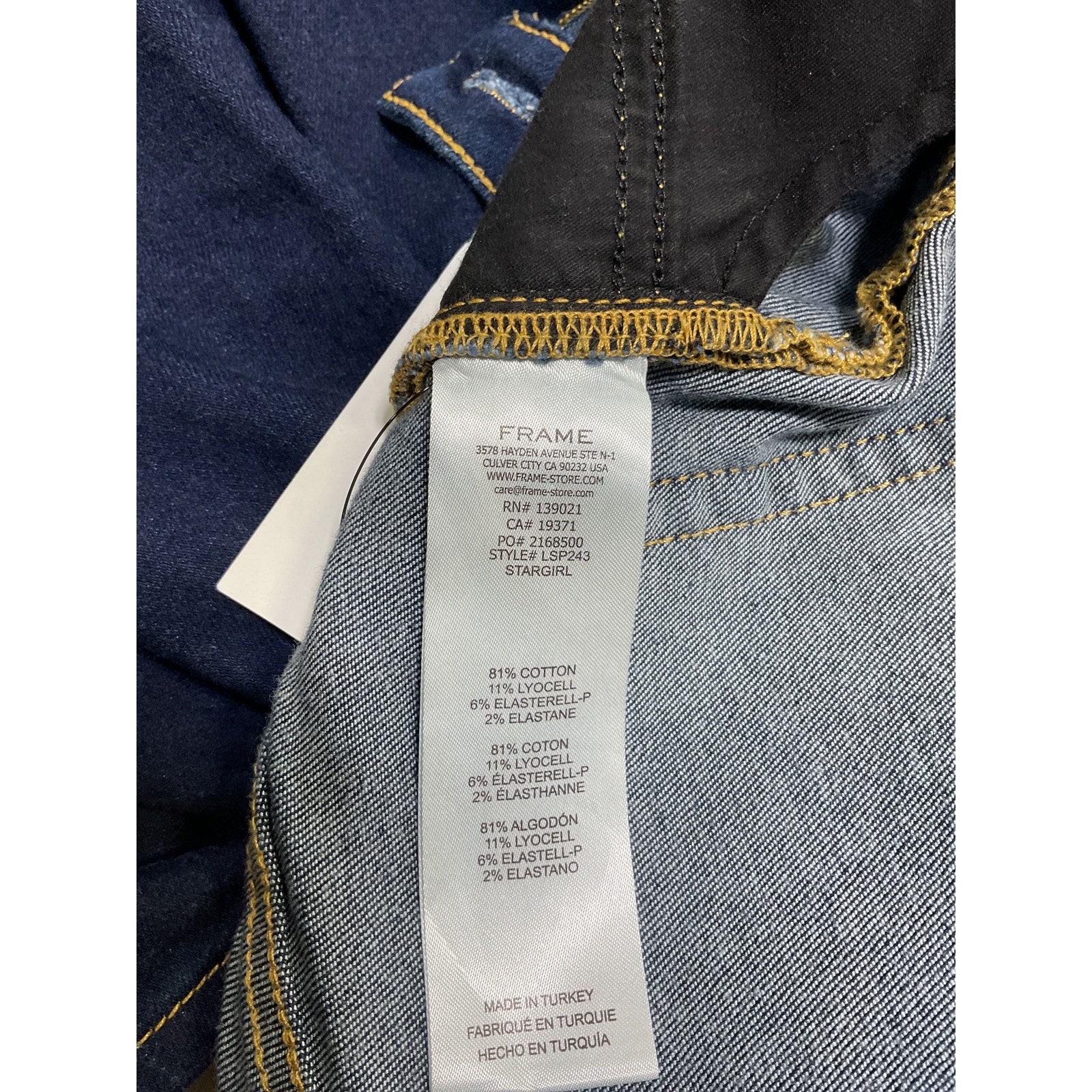 Frame Le Slim Blue Cotton Palazzo Denim Jean Size 27